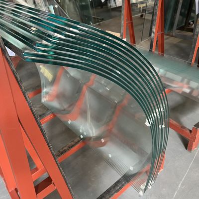 Sıcak cam duvarı 3mm 4mm 5mm 6mm 8mm 9mm 10mm merdiven / pencere için sertleştirilmiş cam