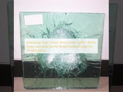 Kurşun geçirmez Cam 20mm 24mm 26mm 28mm 30mm Pencere Kapıları için Üçlü Laminasyonlu Balistik Kurşun Direncili Cam